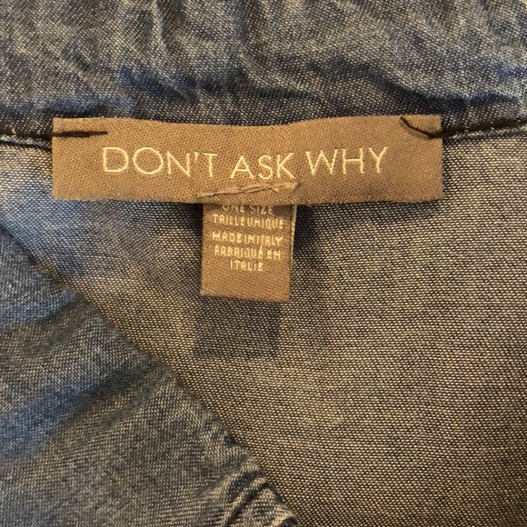 Denim button down crop top - Picture 2 of 2